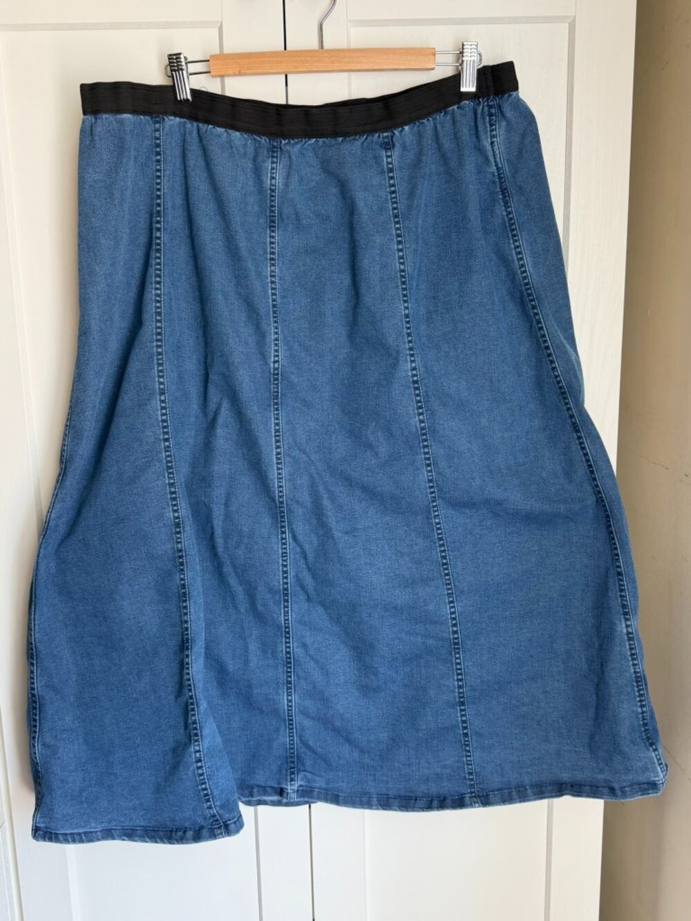 26W Jessica London Stretchy Jean fall aline skirt elastic waistband